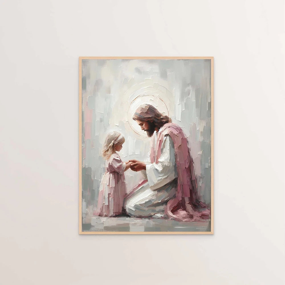 Jesus Christ Canvas Postres Christian Jesus Portrait Wall Art Print Poster I Will Walk with Christ LDS Bible Verse Gift Poster
