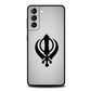 Sikh Khanda Sikhism Soft Phone Case For Samsung Galaxy S25 Edge S24 Plus S23 FE S22 S21 S20 Ultra 5G S10 Black Protect Cover