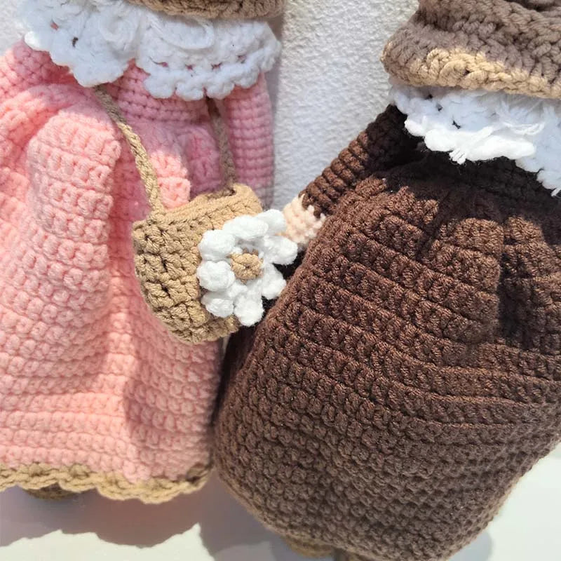 Knitted Islamic Toys Crochet Dolls Hijab Muslim Quran Ramadan Kids Halal Eid Al-Fitr Gifts Educational Plush Dolls