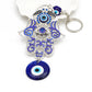 Lucky Eye Alloy Fatima Hamsa Hand Wall Hanging Glass Turkish Evil Eye Keychain Car Keyring for Women Men pulseras bijoux צמידים