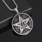 Witchcraft Pentagram Necklace Stainless Steel Men\\\\'s Jewish Hebrew Tetragrammaton Solomon Pendant  Amulet Jewelry