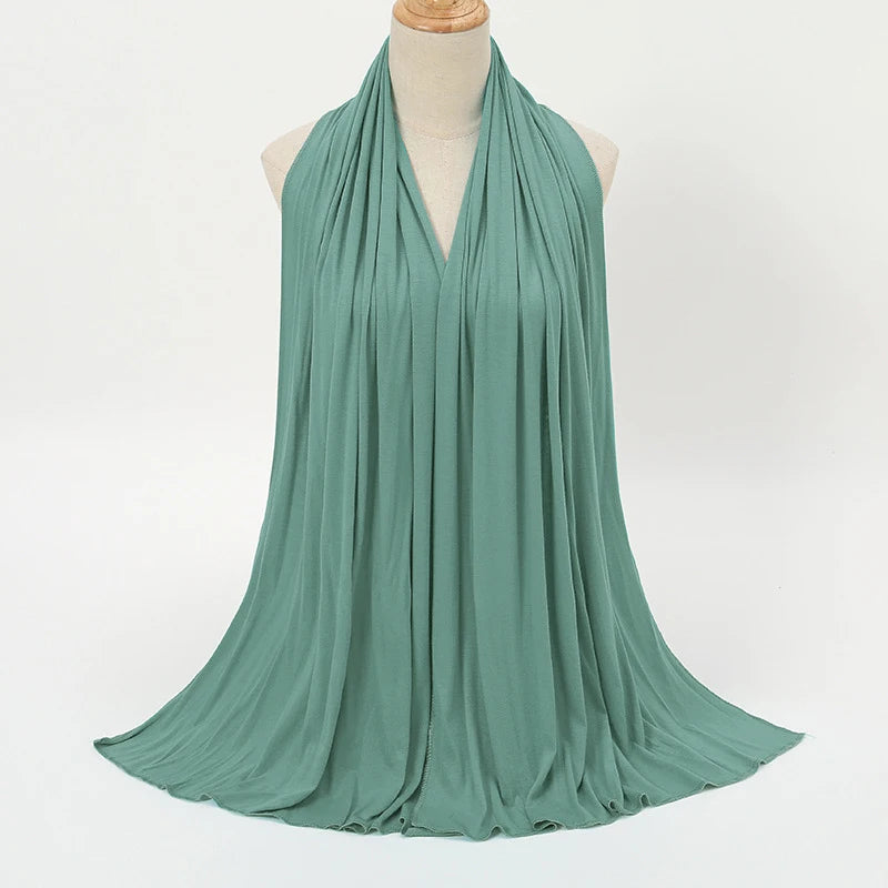 Premium Modal Cotton Jersey Hijab Scarf Muslim Long Shawl Women Plain Soft Turban Tie Head Wraps Africa Female Headband 170x60cm