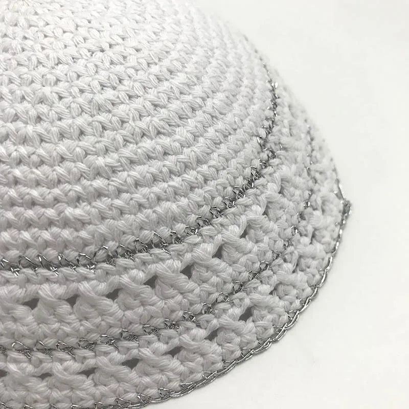 Jewish Kippot Judaica Kippah Handmade Yarmulke Yamaka Kippa Yamakah Yarmulka Hat Men 19-20cm