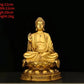 Feng Shui Copper Shakyamuni Buddha Ornaments Sitting Lotus Flower Home Hall for The Statues