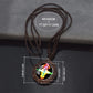 7Chakra Symbol Necklace Yoga Meditation Glass Dome Vintage Wooden Pendant Rope Chains Necklace Women Men Indian Buddhism Jewelry