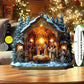 2D Acrylic Desktop Christmas Decor - Jesus' Birth Virgin Mary Angel Cartoon Print Christian Home Christmas 2026 New Year Gift