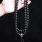 Natural Ebony Tibetan Prayer Turning Wheel Six-Character 8Mm 108 Beads Mara Necklace Rosary Beads