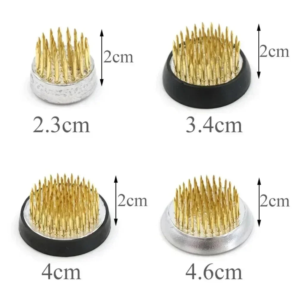 3 Sizes Spiky Needle Kenzan Art Fixed Tool Round Ikebana Holder Flower Frog Insert Base Pin Flower Base Home Decoration