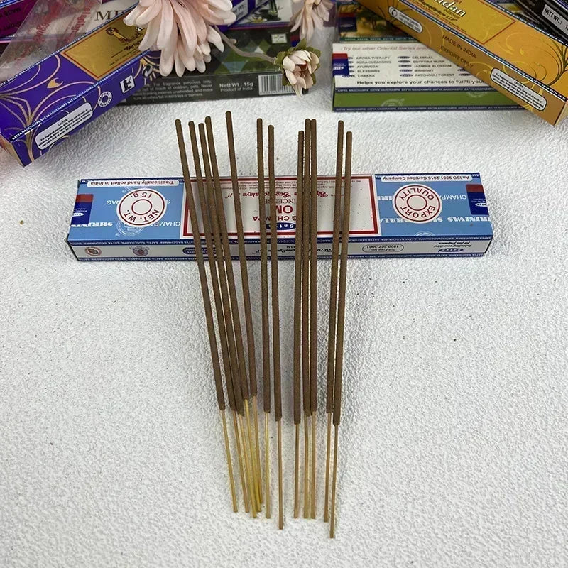 Satya Incense Sticks Handmade India White Sage Dragons Blood Natural Household Indoor Clean Air Incense Sticks NAG Champa