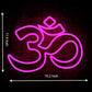 OM Neon Wall Sign Dimmable - Hindu Symbol Inner Peace - Lights for Bedroom Office Home Decor Aesthetics Draw Birthday Gifts
