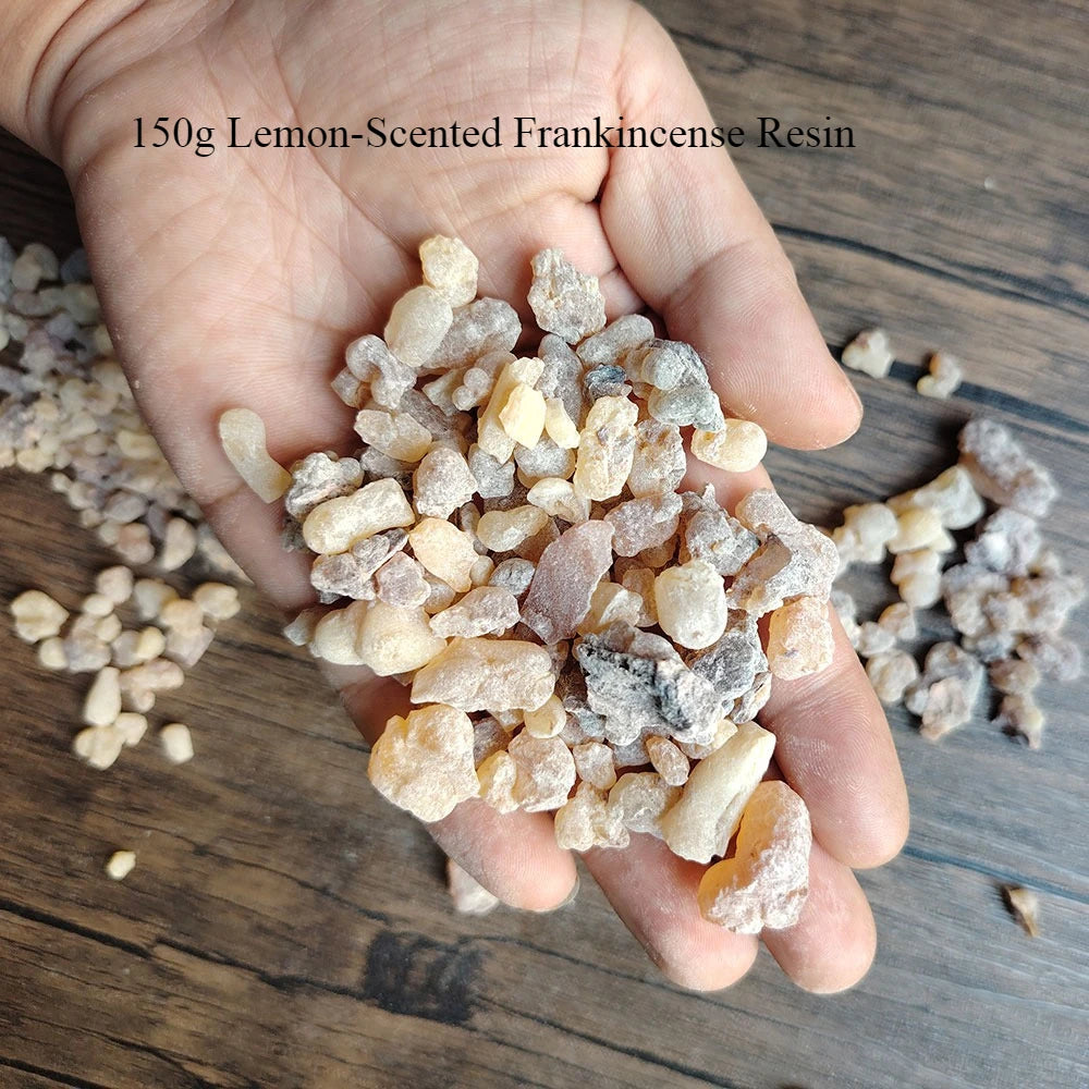 Lemon Scented Frankincense Resin Incense Burner Gift Set Natural Frankincense for Meditation Yoga Church Christmas Birthday