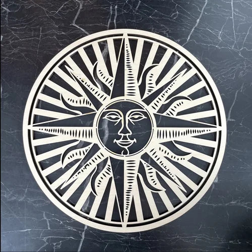 Wooden Flower Of Life Natural Symbol Sacred Geometry Ornaments Home Decoration Chakra Carved Coaster Wood Sign Wall Kitchen DIY