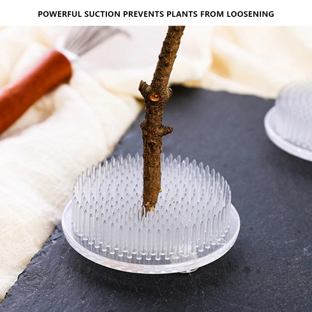 Ikebana Kenzan Flower Base Holder Plastic Lightweight Easy To Use Floral Decor Arrangement Tools Round Flower Frog Art Fixed