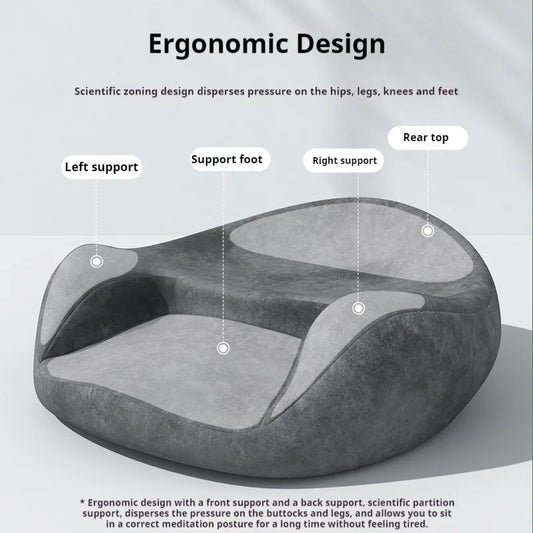 Cushion-Floor Pillow For Women Large Comfortable Meditation Cushion Foam Floor Cushion Seating For Adults-Premium Yoga Pillow