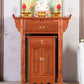 SGF Altar Table with Elevated Indoor Altar Cabinet for Home Use, Complete Set with Two-Tier Offering Table