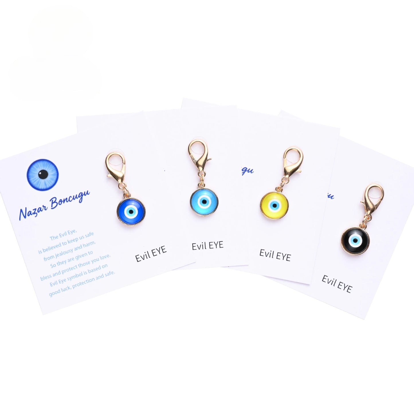 1pc Trendy Turkish Blue Evil Eye Keychain with Cute Charm Personalized Key Ring Stylish Bag Decoration Accessories Fashion Gift