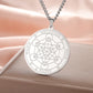 Dawapara Metatron Cube Necklace Stainless Steel Sacred Geometry Archangel Metatron Medal Pendant Protection Talisman