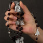 14 Stations of Cross Pendant Chaplet Rosary Necklace Wooden Prayer Beads Chain Catholic Religious Sacraments Jewelry Gifts