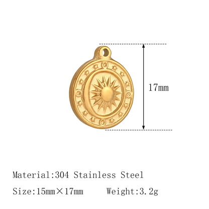3Pcs Stainless Steel Cowboy Hat/Boot/Horseshoes Charms Astrology Celestial Sun Star Pendant DIY Necklace Bracelet Jewelry Making