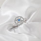Trumium Jewish Star of David Rings for Women 925 Sterling Silver Blue Zirconia Open Finger Ring Protection Amulet Jewelry Gifts