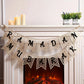 2pcs Eid Mubarak Banner Wooden Ramadan Mubarak Decoration Easy Beads Ramadan Decoration Banner Muslim Party Decoration Supplies