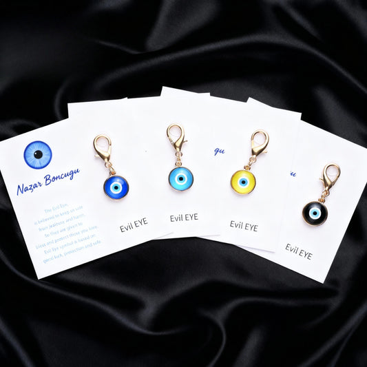 1pc Trendy Turkish Blue Evil Eye Keychain with Cute Charm Personalized Key Ring Stylish Bag Decoration Accessories Fashion Gift