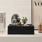 Buddha Zen Table Fountain with LED Light Indoor Buddha Statue Fountain Landscape Succulent Plants Home Decoration
