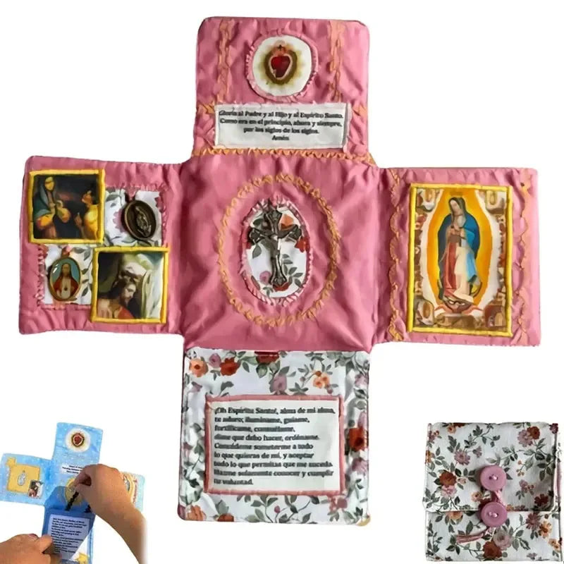 Handcrafted Pocket Devotional Set Travel Prayer Journal Kit with Inspirational Verses Christian Religious Gift for Women Men