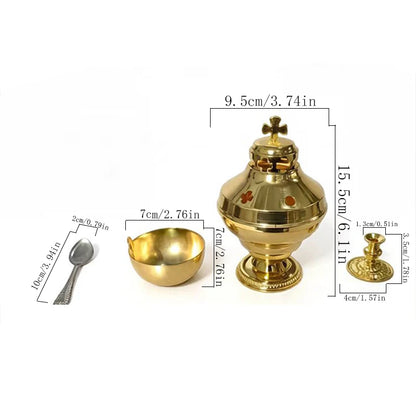 New Gold Plated Holy Communion Chalice Set with Cross Lid for Church Eucharist Liturgy Christian Altar Religious Worship Vessel