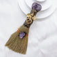 Natural Amethyst Crystal Love Heart Magic Broom Gem Crafts Home Decoration Reiki Healing Witch Broomstick Christmas Gift
