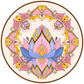 Pilates Mat Round Yoga Mat Suede Rubber Non-Slip Dia Large 140cm Exercise Circle Mat Meditation Mat Workout Mat for Home Outdoor