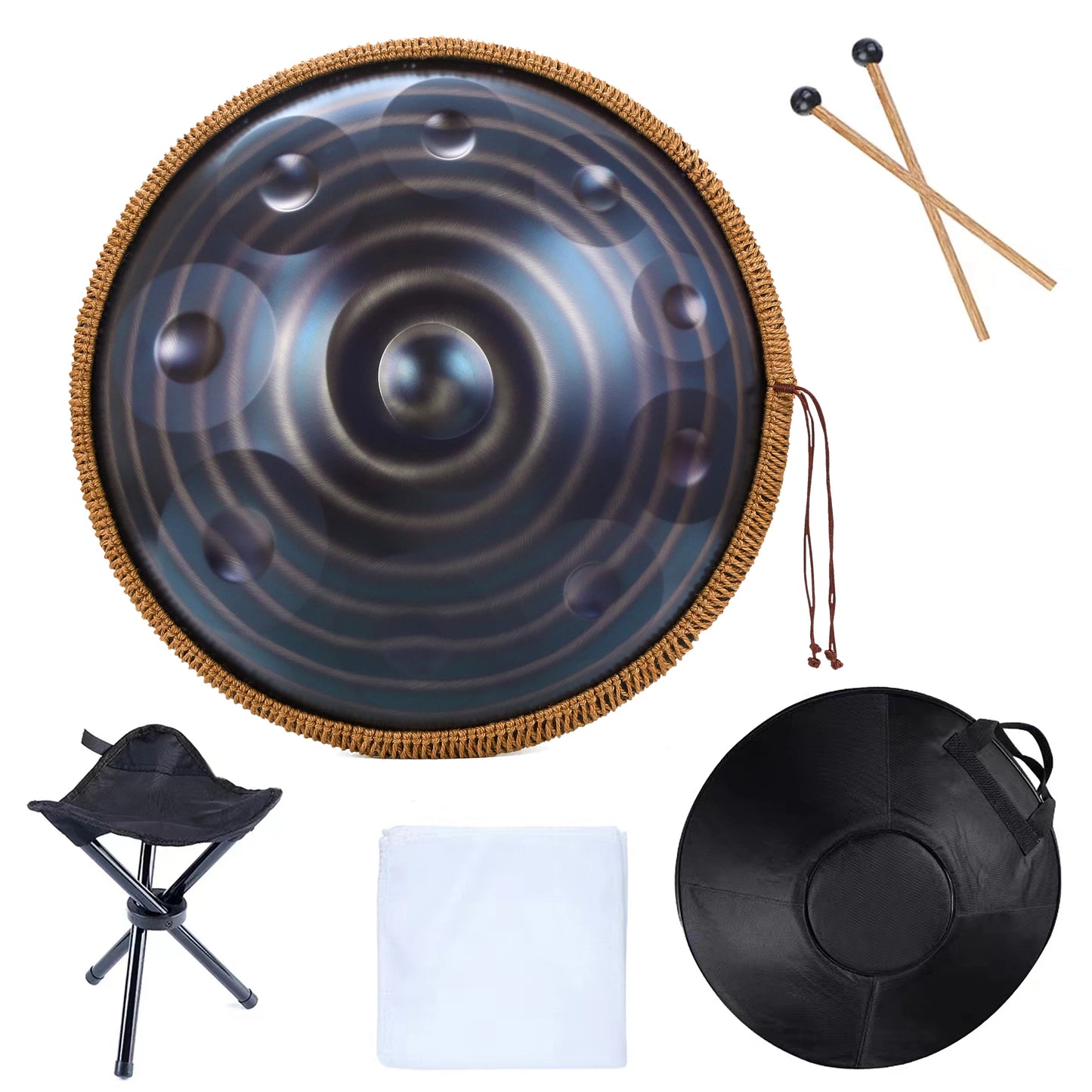 Handmade Tibetan Singing Bowl Set for Meditation Brass Chime Bells Yoga Mindfulness Healing Sound Therapy Zen Gongfu Chai Tea