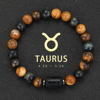 12 zodiac signs Bracelets Capricorn Taurus Cancer Virgo Pisces Bracelets Ladies Men Couples Friendship Jewelry Gift Bracelets