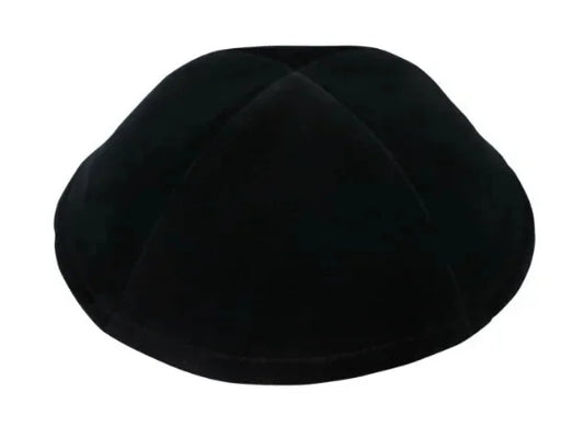 BLACK VELVET JEWISH KIPPAH YARMULKE KIPPOT RIMLESS OR WITH NO RIM