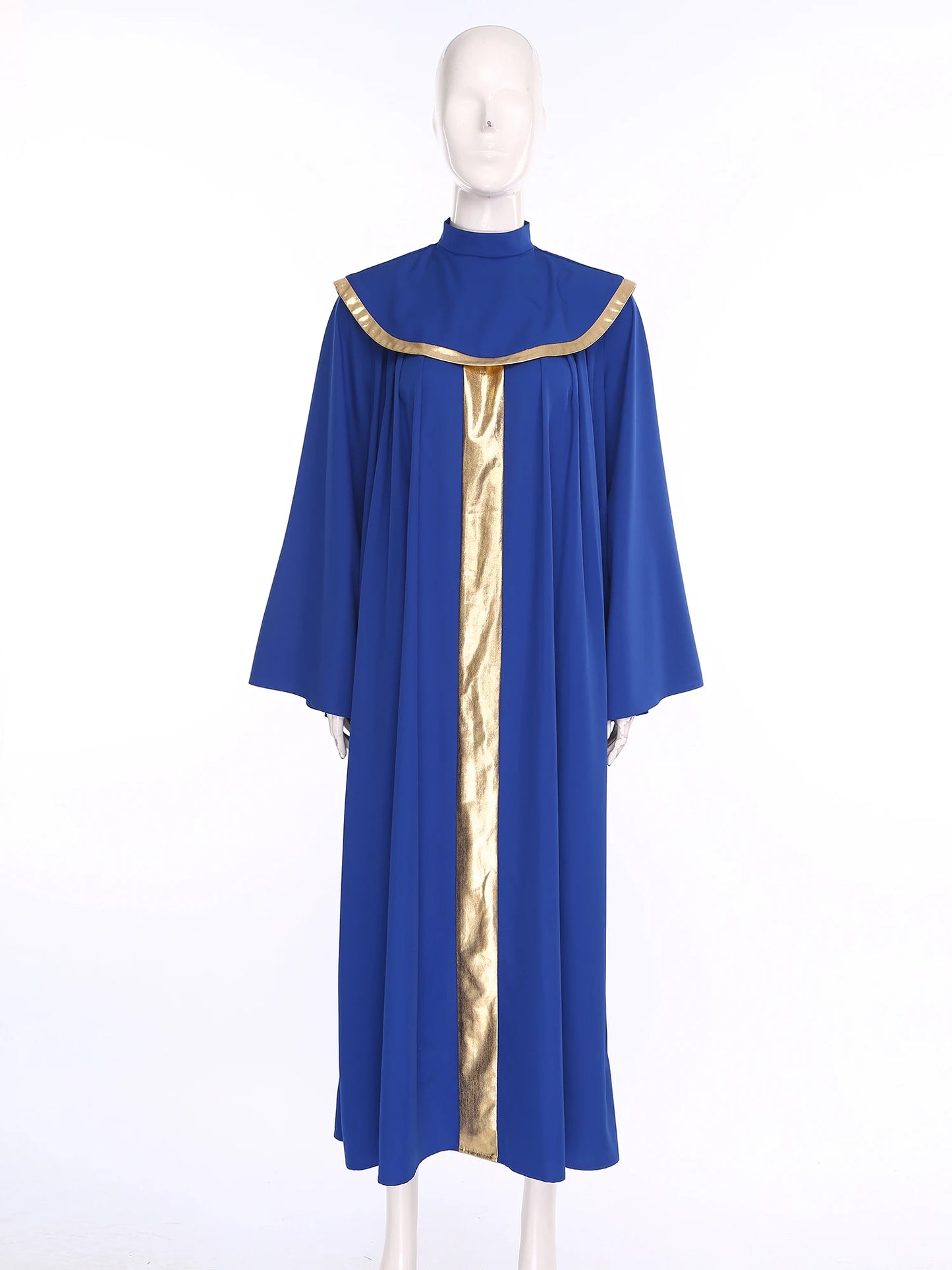 Womens Priest Clergy Cosplay Robe Church Choir Dress Men's Long Sleeve Vestments Catholic Priest Halloween Carnival Party