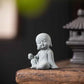 Landscaping Zen Oriental Aesthetic Garden Decoration Chinese Style Buddha Statue Cute Little Monk Figurines Fish Tank Moss