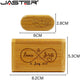 JASTER Wooden USB 2.0 Flash Drive 128GB 1PCS Free custom logo Pen drive with box 64GB 32GB 16GB Memory Stick wedding Gift U disk