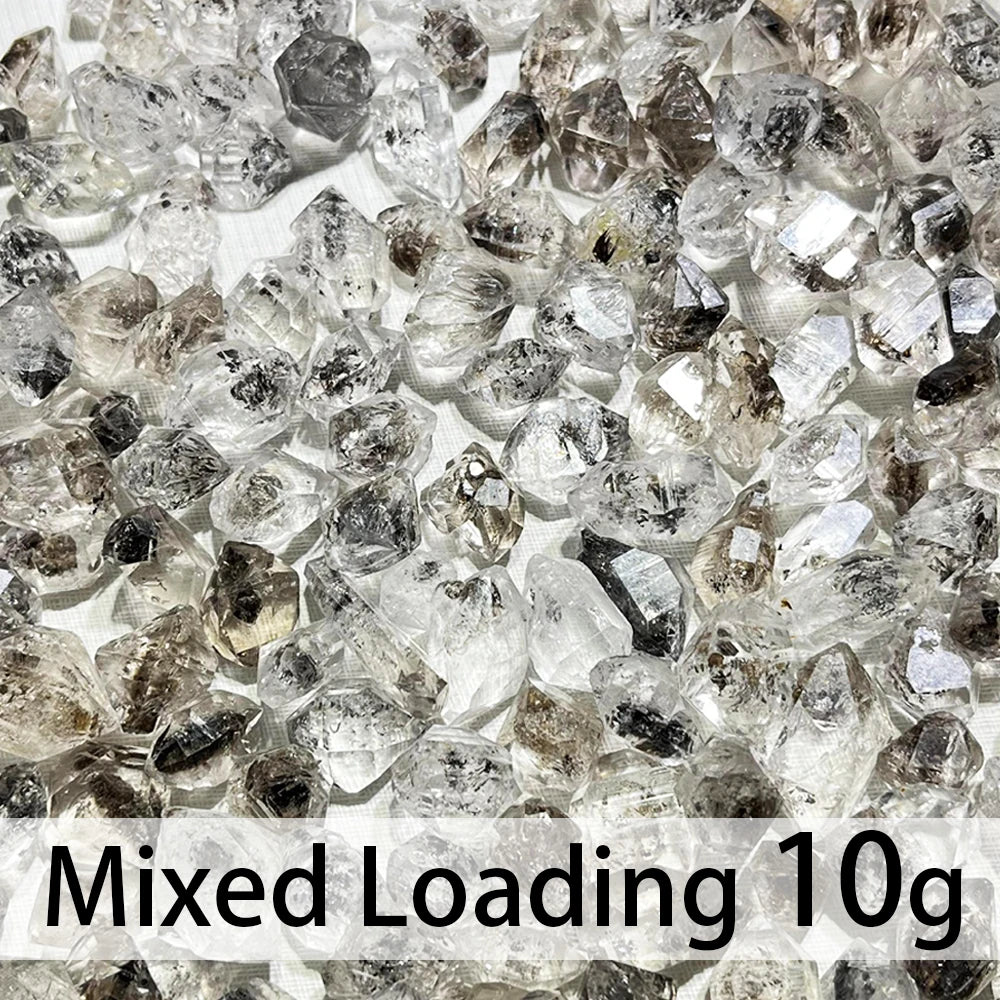 Herkimer Diamond Quartz Raw Natural Crystals 10-20g Pack for Reiki Healing Handing DIY Making & Mineral Collection 1-1.5cm Size