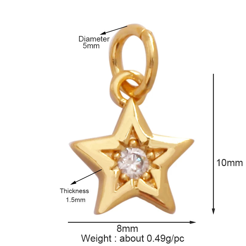 Trendy Shining Moon Star Sun Tellurion Celestial Compass Charm Pendant Gold Colour, Jewelry Necklace Bracelet Making Supply S39