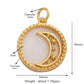 Trendy Shining Moon Star Space Celestial Compass Charm Pendant in Gold Colour , Jewelry Necklace Bracelet Making Supplies M71