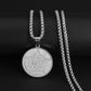 Stainless Steel 7 Archangel Seal Necklace Men's Solomon Kabbalah Seal Pendant Supernatural Protection Amulet Magical Jewelry