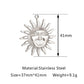 3Pcs Large Casting Vortex Face Sun Charms Stainless Steel Heart Celestial Pendants Fashion Jewelry Making DIY Bracelets Necklace