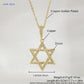 MHS.SUN Luxury Star of David Necklaces for Women Men Fashion Hollow Hexagonal Star Pendant Chain Necklace Judaica Jewish Jewelry