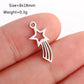 5PCS/Lot Celestial Mini Star Charms Stainless Steel Pentagram/Astral/Meteor/Moon Pendant DIY for Earring Bracelet Jewelry Making