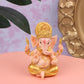 Bar Counter Cashier Desktop DIY Decoration Gold Lord Ganesha Buddha Statue Elephant God Sculptures Ganesh Figurines