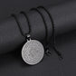 Stainless Steel 7 Archangel Seal Necklace Men's Solomon Kabbalah Seal Pendant Supernatural Protection Amulet Magical Jewelry