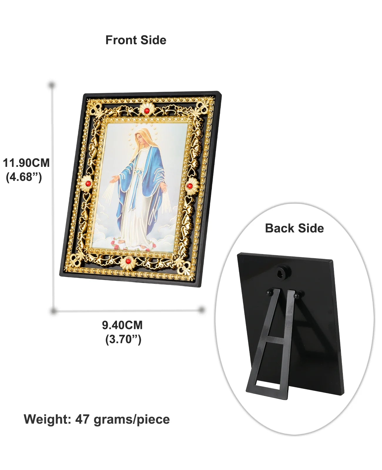 Immaculate Heart Virgin Mary St.Michael Icons Figurine Holy Family Icon Square Frame Church Home Tabletop Decoration Collection
