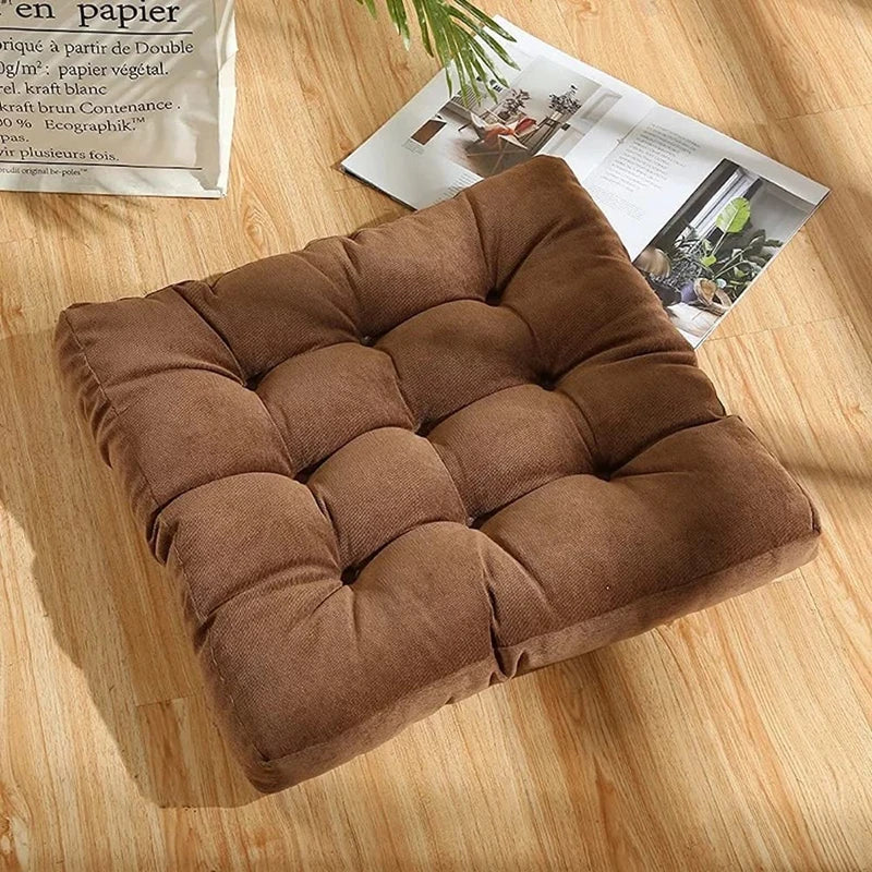 Floor Pillow Square Floor Seating Pillow Cushion Meditation Yoga Seat Kneeling Pillows Thick Tufted Cushions Mat Pad Balcony