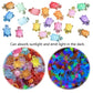 1000-100pcs Mini Resin Turtles Night Glow Turtle Figurines Multi-Function Glow in The Night Turtle Miniatures for Micro Landsca