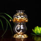 Golden Oil Lamp For Buddhist With Glass Windproof Cover Religious Items Home Alter Prayer Buddha Decoration